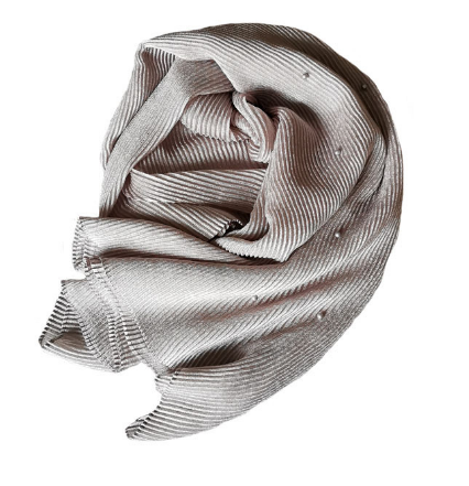 fashion bead pressed polyester scarf shawl display figure 3