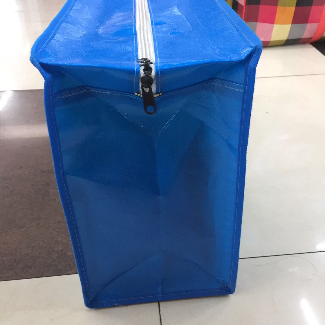 彩色覆膜防水编织袋收纳袋蛇皮袋打包袋红白蓝行李袋搬家麻袋手提细节图