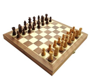 Chess wooden lattice folding high-grade magnetic chess children's educational toys