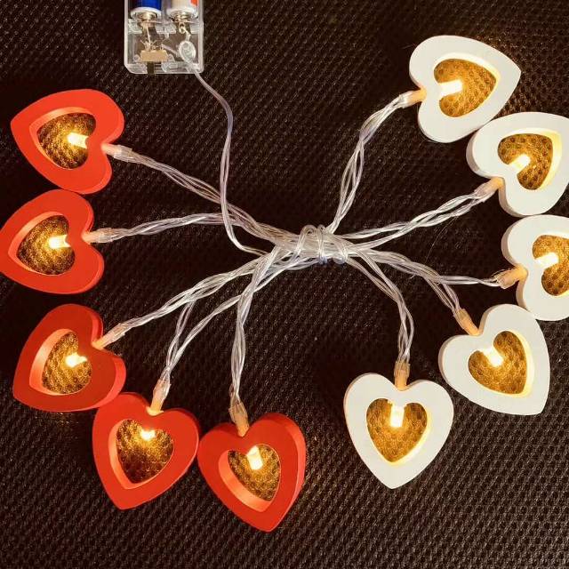 Christmas Decorative Lights Led Light String Lights Net Red Romantic Small Light Bulb House Small Cage Red And White Love Shape New Year Star Lighting 111 Lighting