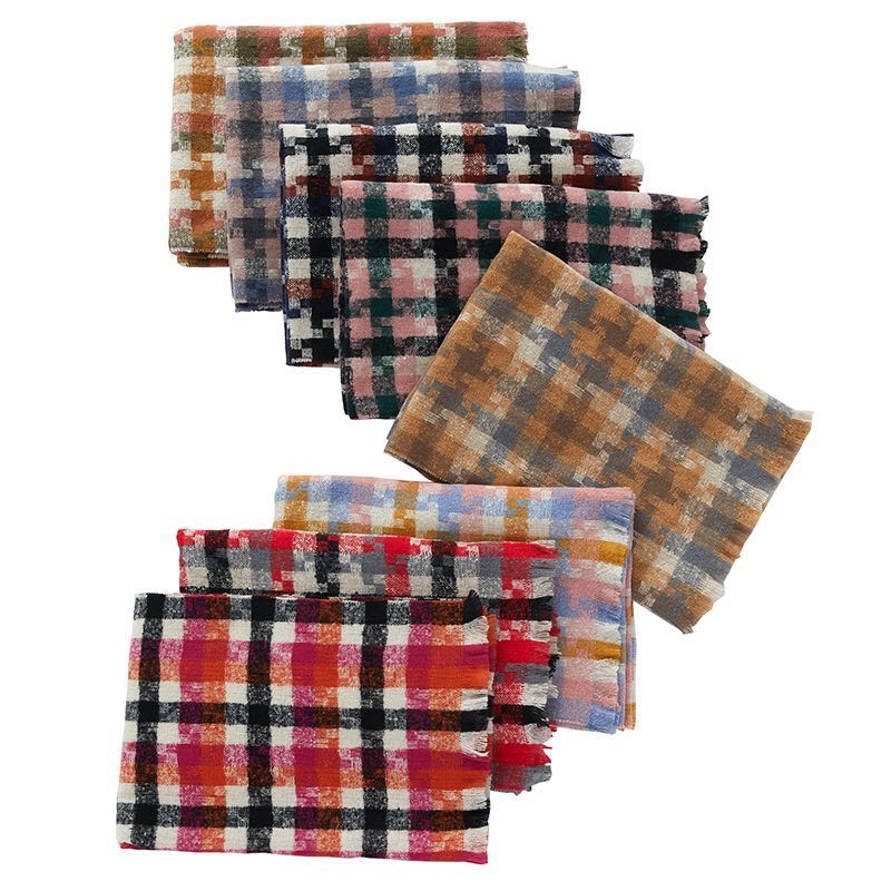 Women's Fashion Trend Goes Hand In Hand With A Little Plaid Blend Scarf