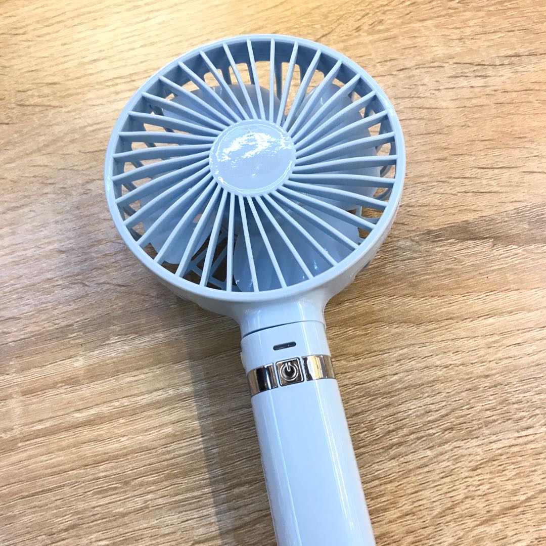 USB mini silent small fan, rechargeable spray fan, small student dormitory office portable air, blue handheld details Picture