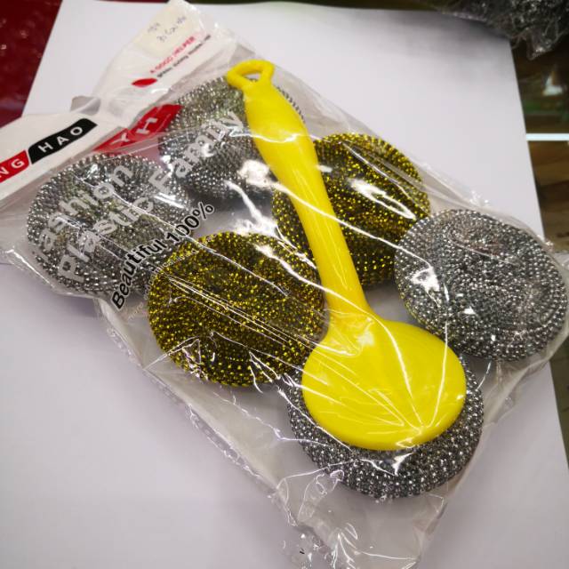 Stainless Steel Cleaning Ball Does Not Drop Wire Wire Ball Kitchen Brush Pot Washing Dishes Wire Ball Household Decontamination details Picture