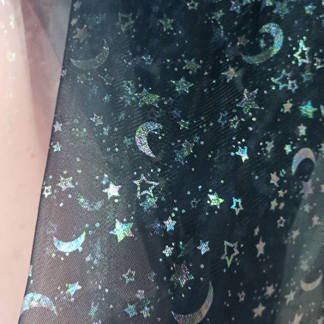 Fluorescent Star and Moon fabric, new styles of this season, factory direct sales, in stock, direct sales 2022 Specification image