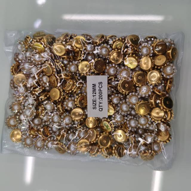 韩版珍珠太阳花钻手缝珍珠水钻爪钻发饰头饰装饰配件