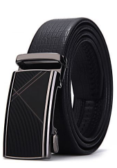 New pure cowhide men's automatic buckle belt, men's genuine leather business belt