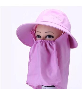 帽子遮阳帽全脸女士夏天采茶遮脸防晒帽紫外线凉帽干活大沿太阳帽产品图