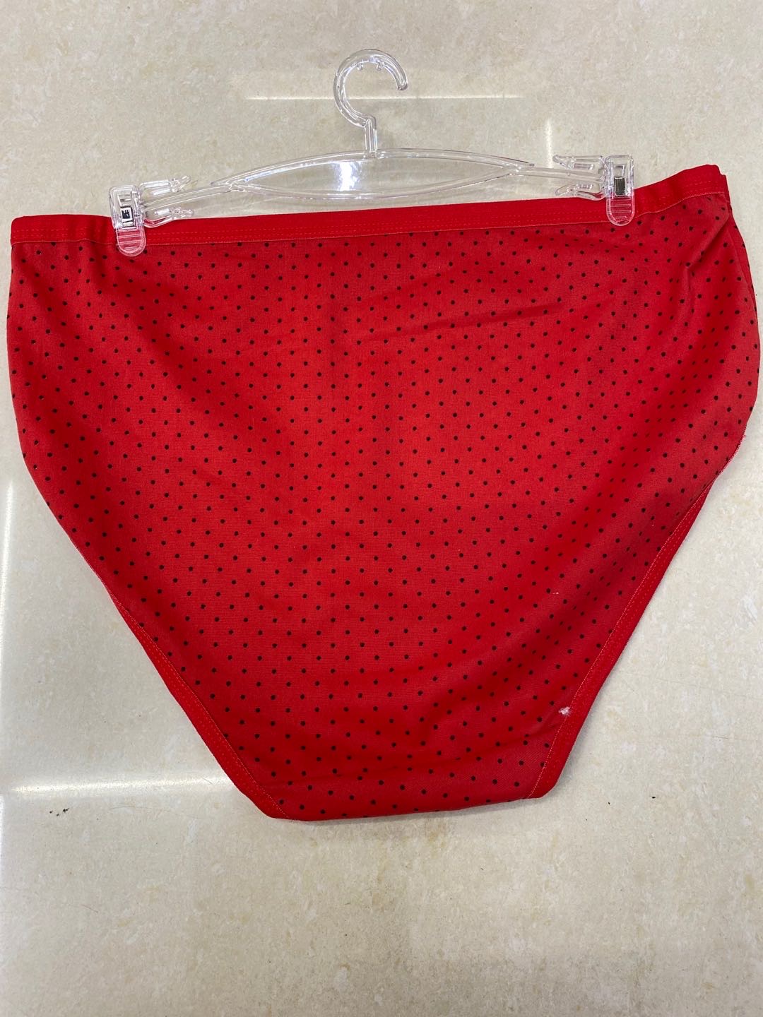 Big Red Print Large Size Women's Underwear Side Fit Detail
