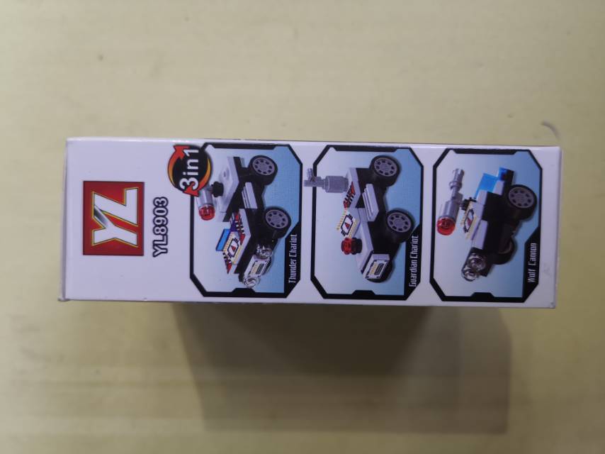 Thunder chariot children small particle building blocks a box can be matched with three shapes details Picture