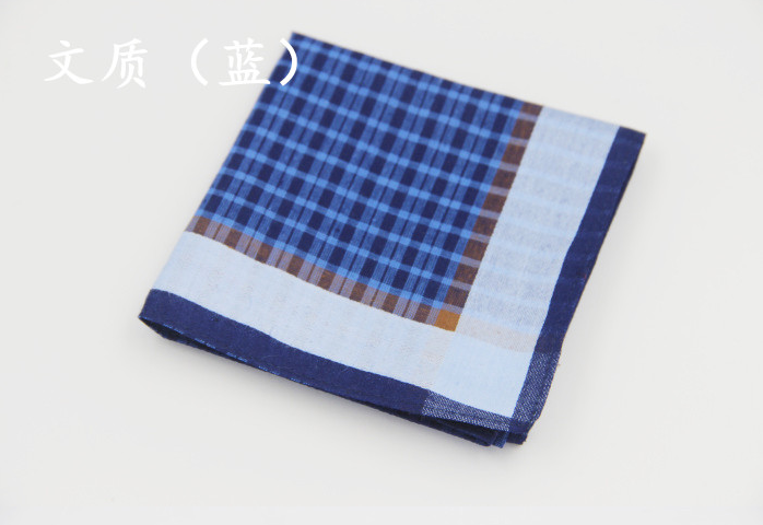 Men's and women's handkerchiefs, all-cotton handkerchiefs, thick, soft, classic and simple handkerchiefs