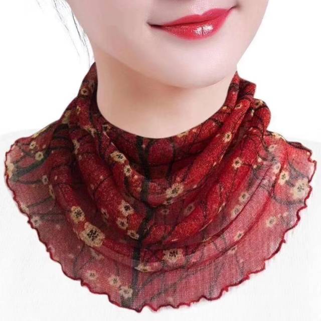 金丝大花百变巾防晒女男透气面纱轻薄