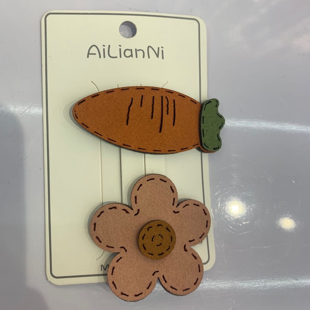Korean carrot flower cartoon children's hair clip bangs clip headwear
