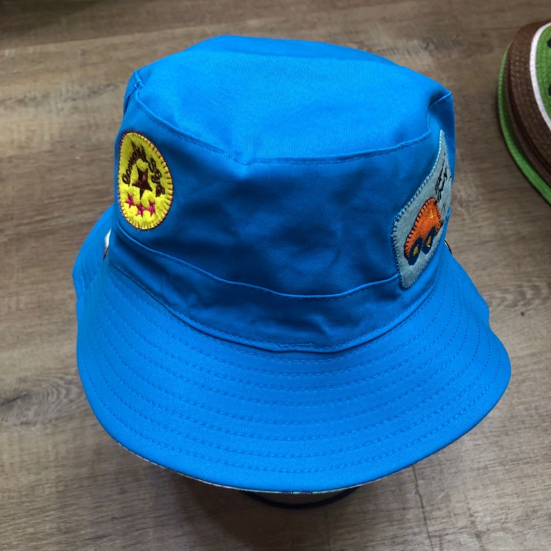 Spring Children's Fisherman's Hat Cowboy Basin Hat Children's Summer Visor Edged Embroidery English Flat Hat Specification drawing