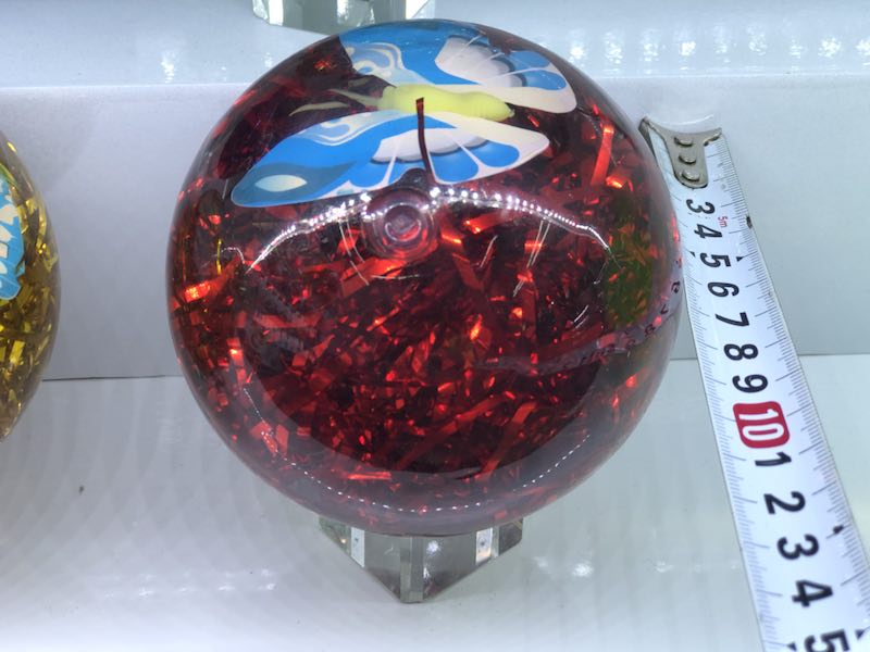 10cm金丝棱面发光弹力球带绳款TPU材质儿童玩具 Specification image