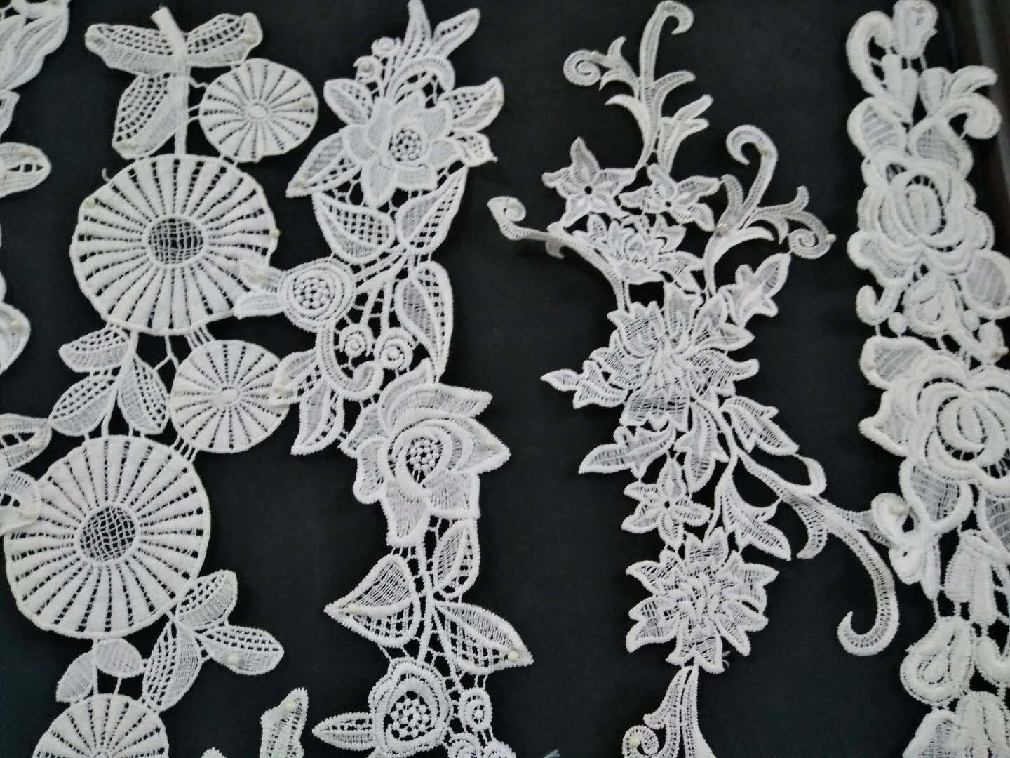 现货领花 胸花 水溶电脑刺绣花边厂家家居服装辅料