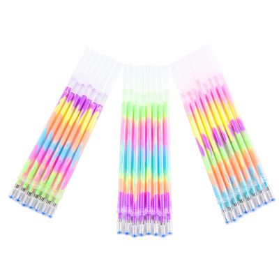 Shanghai Yuan Rainbow Pen Neutral Pen Refill Fluorescent Bright Color Pen Refill Writing Graffiti Pen Refill Specification drawing