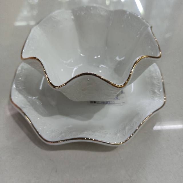 Export of professional hotel supplies for ceramic ironing bowls with gold edges