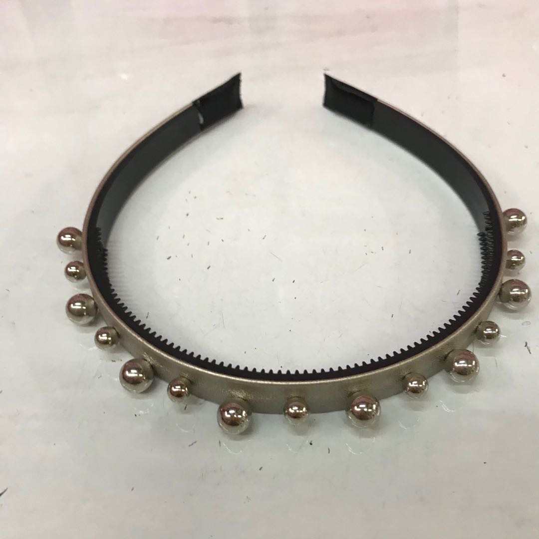 High-quality Korean leather thin hair band, simple leather headband, hair accessory, black delicate thin hair band, grey solid color