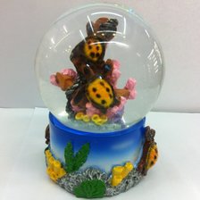 海龟动物造型水晶球家居装饰摆件