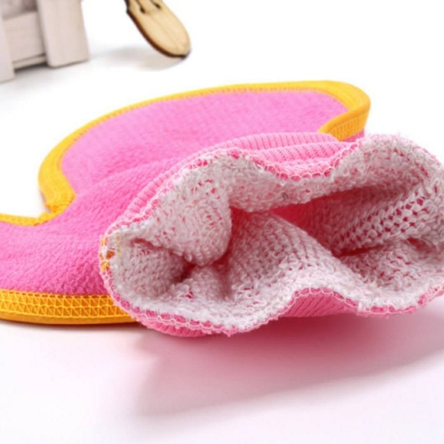 Thumb bath towel, gloves, women's bath towel, powerful for rubbing dust and mud, back rubbing without pain Specification image