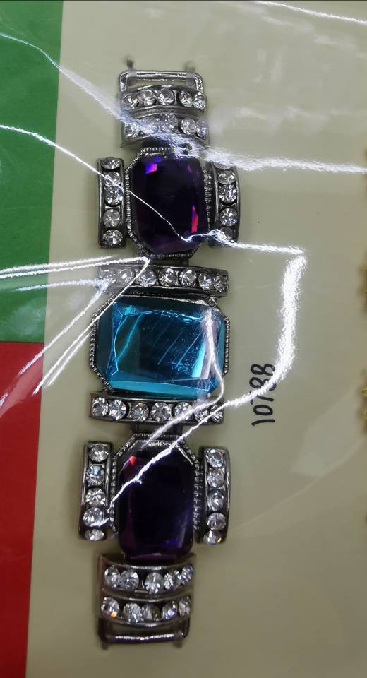 10788# White Square Diamond Alloy Electroplated Buckle Clothing Accessories Shoe And Hat Buckle Alloy Buckle