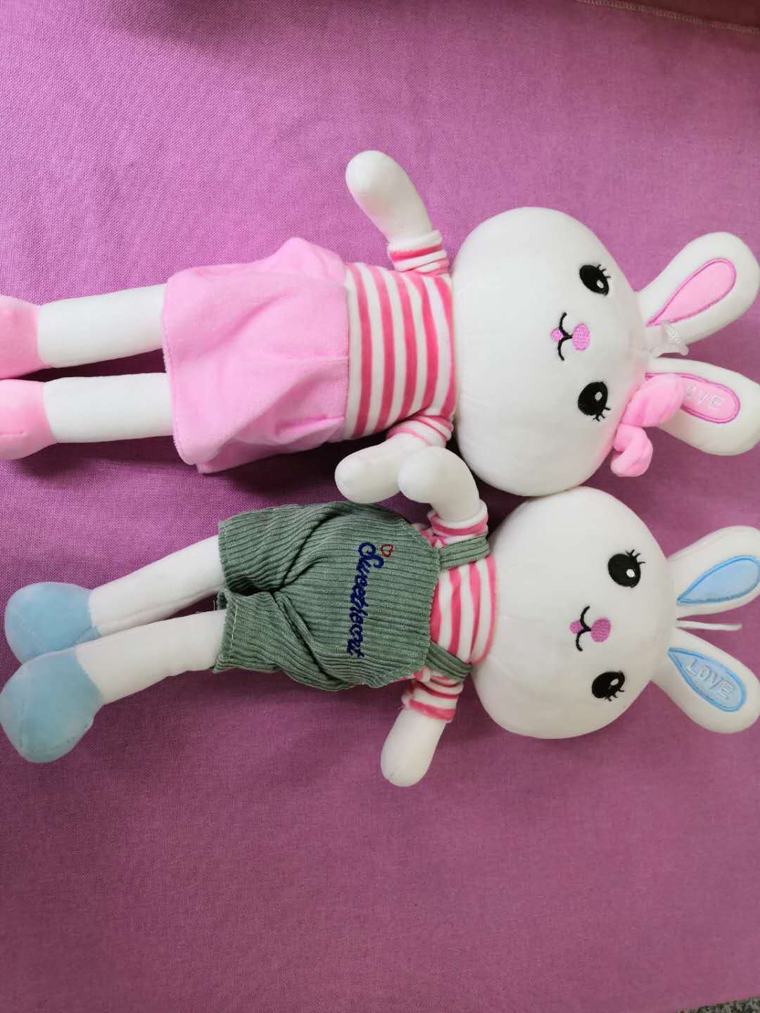 45公分情侣兔一对公仔玩偶毛绒玩具厂家批发