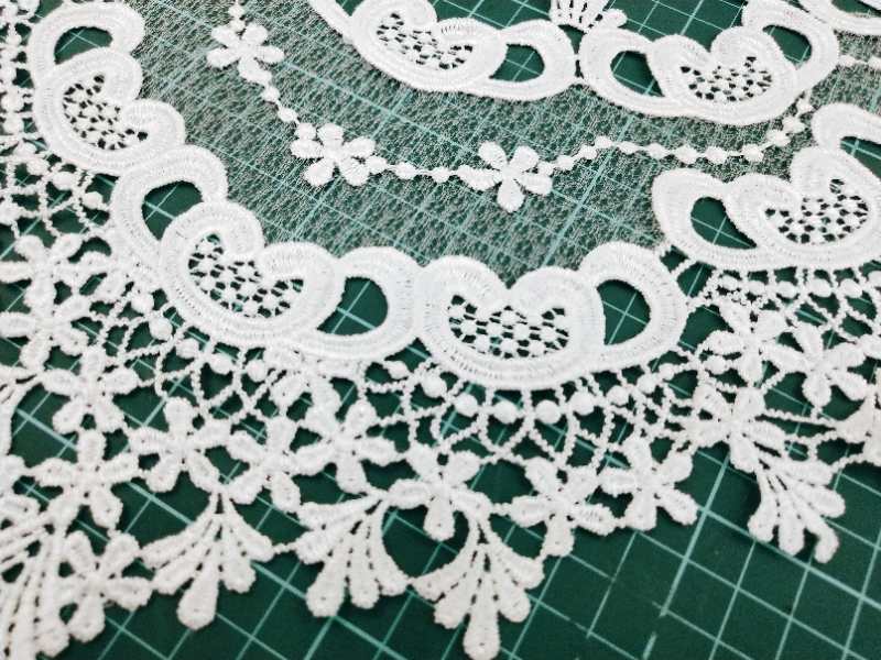 New water-soluble polyester lace white spring clothing and accessories factory direct sales Specification image