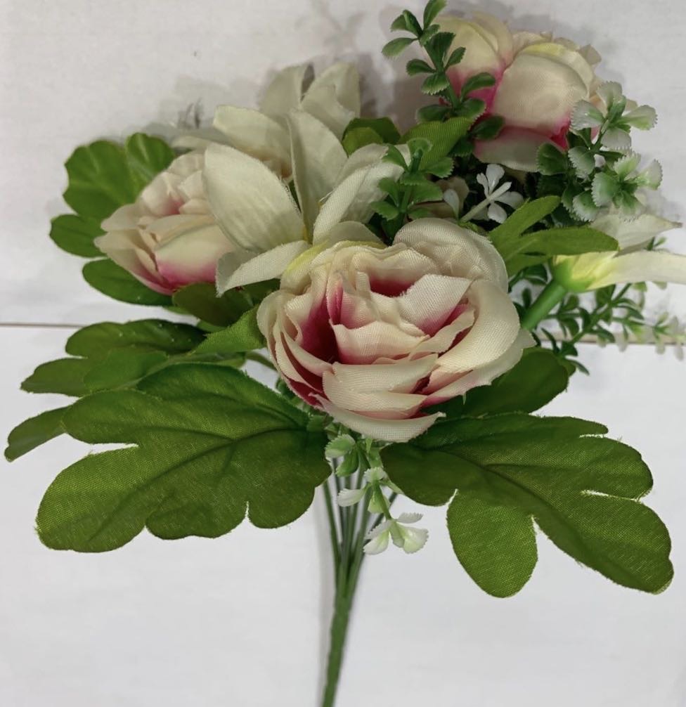 Artificial Flower False Flower Dining Table Bedroom Living Room Decoration Flower Wine Cabinet Creative Decoration Crafts Plastic Flower White Red Rose