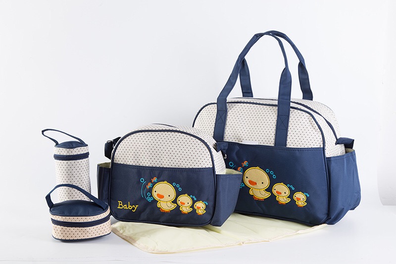 多功能大容量妈妈包五件套妈咪包小鸭子手提斜跨包产品图