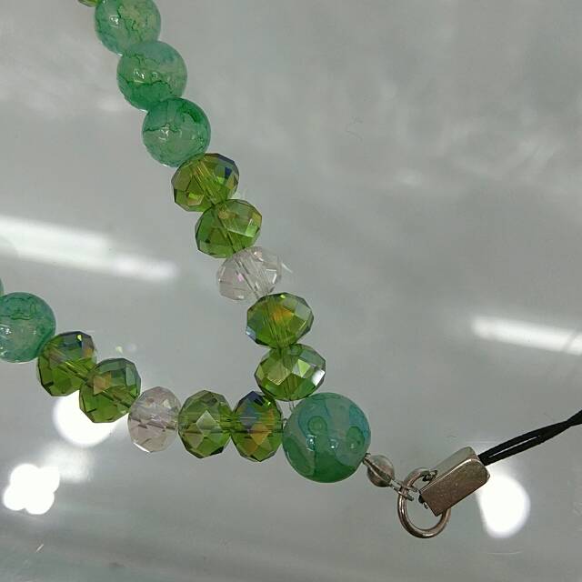 A simple and elegant birthday gift for girls from Jiuxiang Accessories -0111, featuring a glass imitation pearl ID card hanging rope and chain details Picture