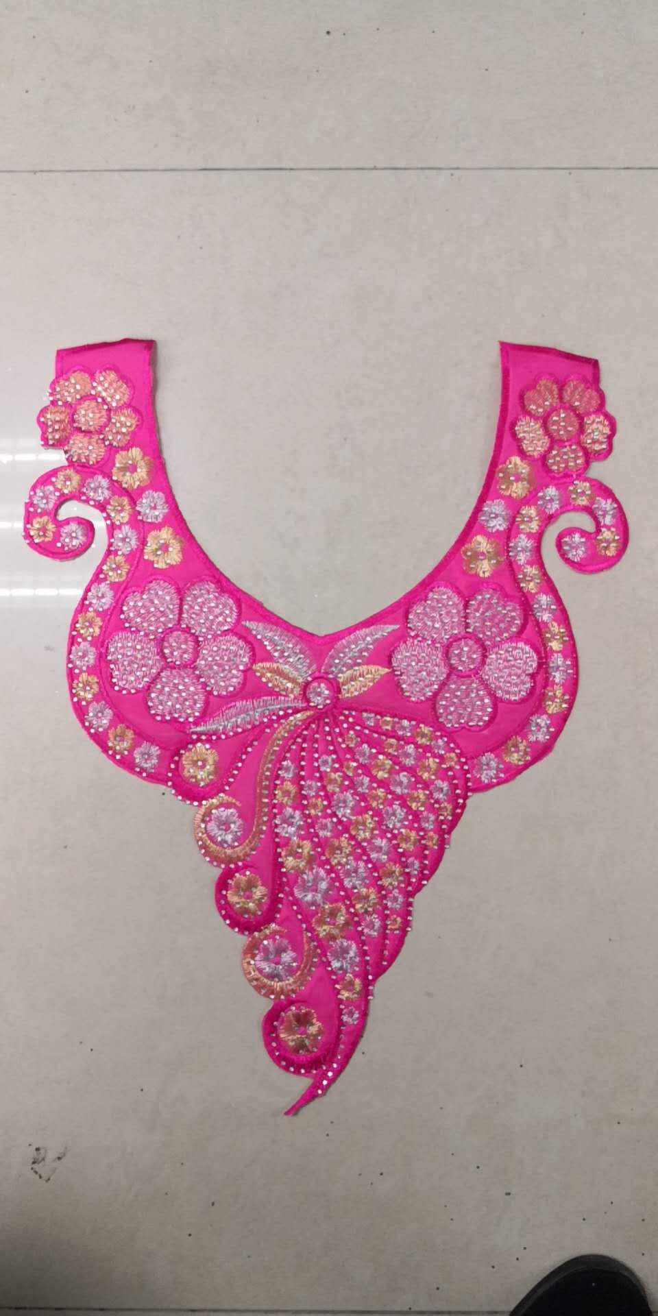 Pearl Claw Diamond Lace Bridal Dress Diy Headdress Garment Lace Material Pink White Specification drawing