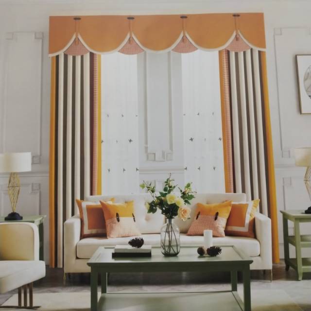 The cotton and linen curtains are fashionable and novel, with plain color splicing, suitable for living rooms, bedrooms, dormitories, etc Specification image