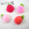 Glass yarn hand knitting hand hair accessories plus leaf rose bud wedding little girl performance headflower accessories thumbnail