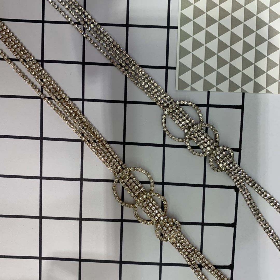 欧美金属感气质长款项链时尚锆石项链简约环保网红饰品产品图