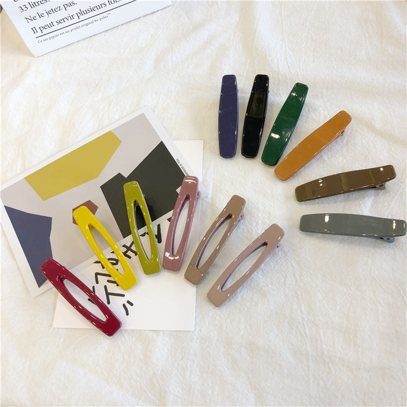 Acrylic Clip On Clip Girl Bangs Clip Metal Head Clip details Picture