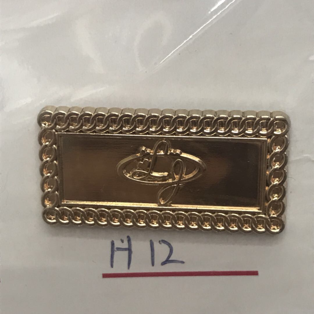 Three-Dimensional Four-Button Rectangular Alloy Decorative Button Clothing Accessories