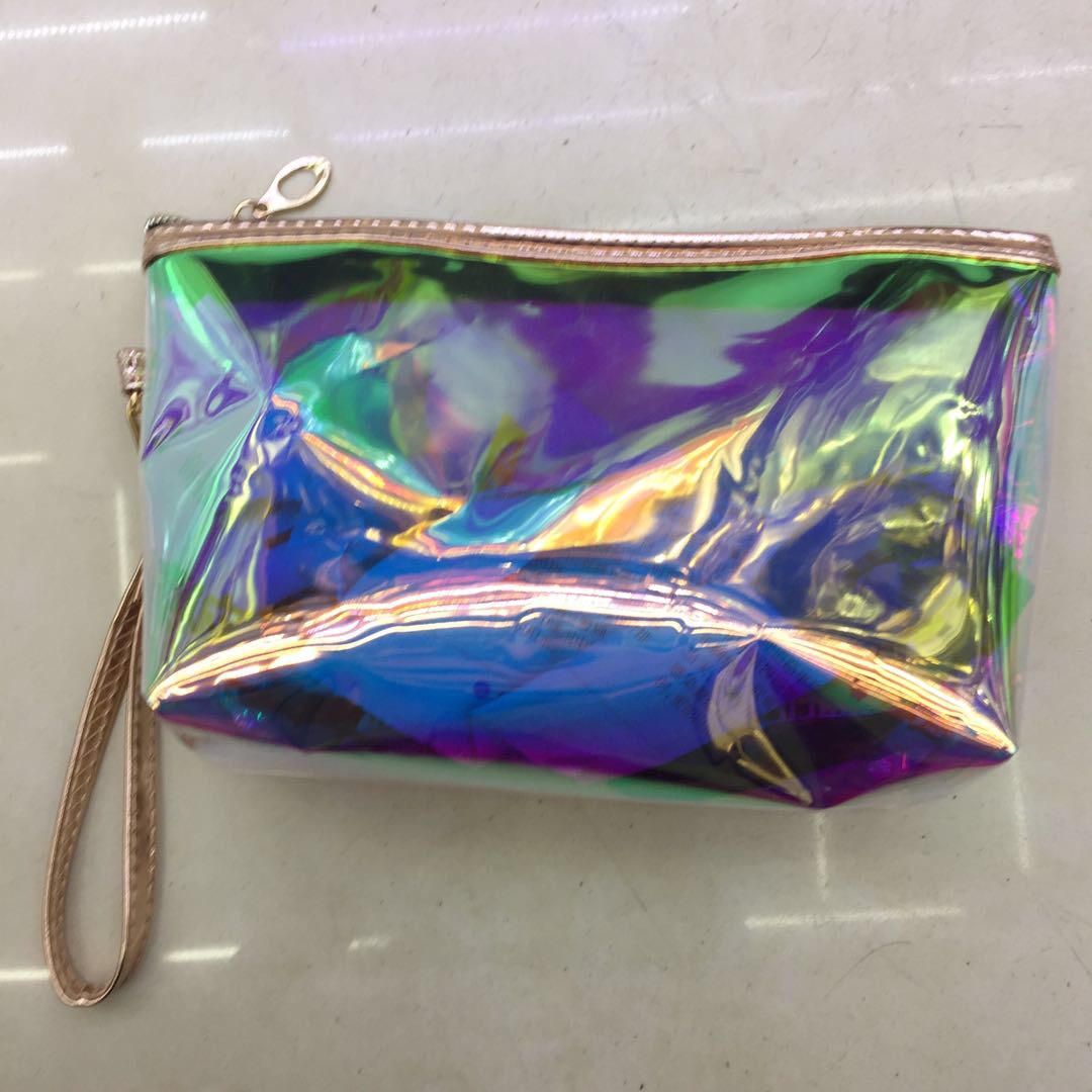 Laser Makeup Bag Transparent Convenient Travel Large Capacity Waterproof Storage Bag Goddess Skincare Toiletry Bag details Picture