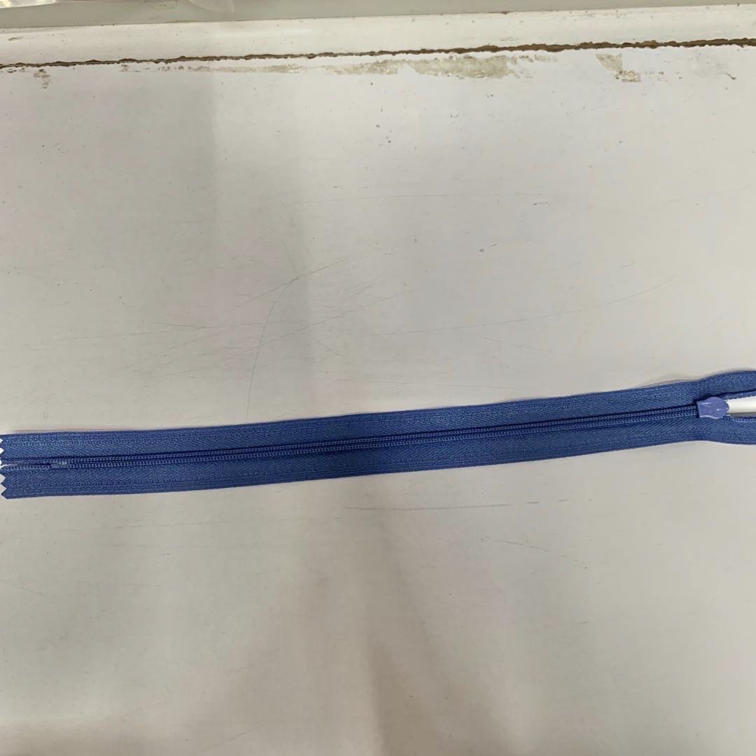 Pants zipper accessories: Nylon zipper, closed short pull lock, clothes pocket, men's trousers, front zipper, beige blue zipper