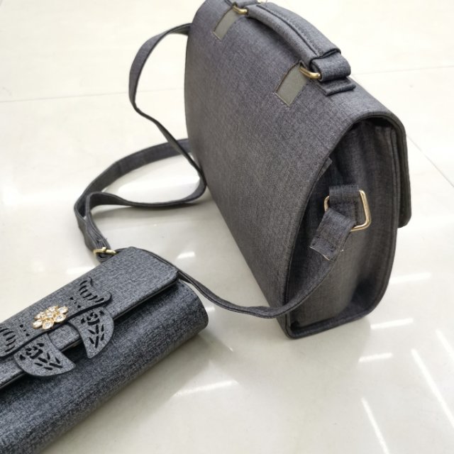 Vintage mujer portadora crossbody doble uso clutch pack dos piezas plus Specification image