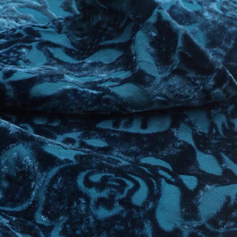 Double Silk Velvet Low-Key Temperament Lake Blue Scarf Autumn And Winter Warm Neck Protection Mulberry Silk Silk Scarf Specification drawing