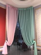 云之软装现代简约系列艺术纱艺窗帘4个窗全包