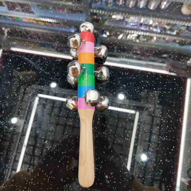 木制手摇铃铛，儿童玩具，益智玩具，音乐玩具
