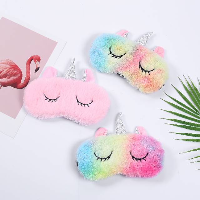 卡通睡眠遮光眼罩男女透气冰袋冷热双敷学生睡觉午休眼罩透气毛绒