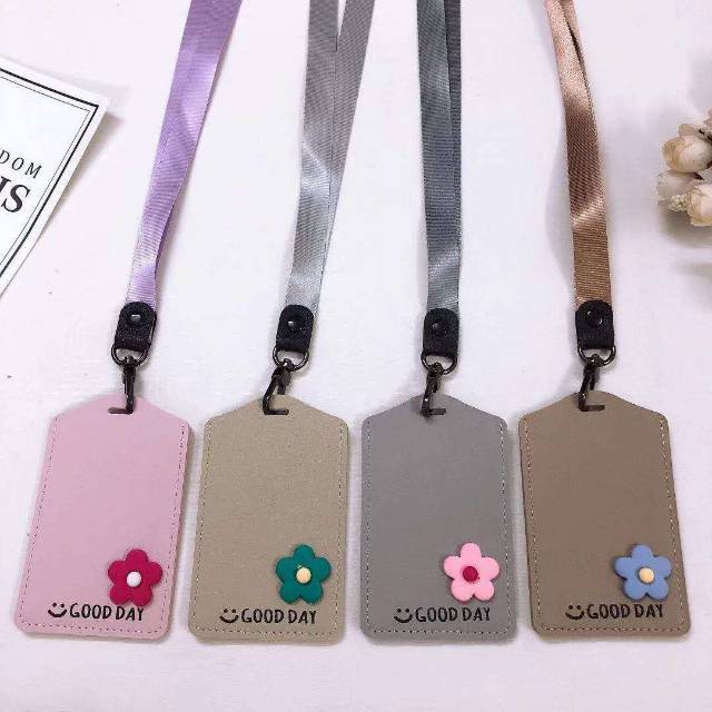 装学生校卡袋中学生挂绳可爱挂脖双面卡套不干扰两层饭卡袋产品图