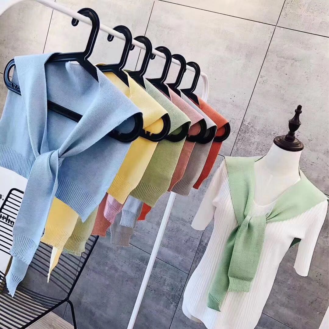 Women's Fashion Trend With Casual Solid Color Acrylic Shawls