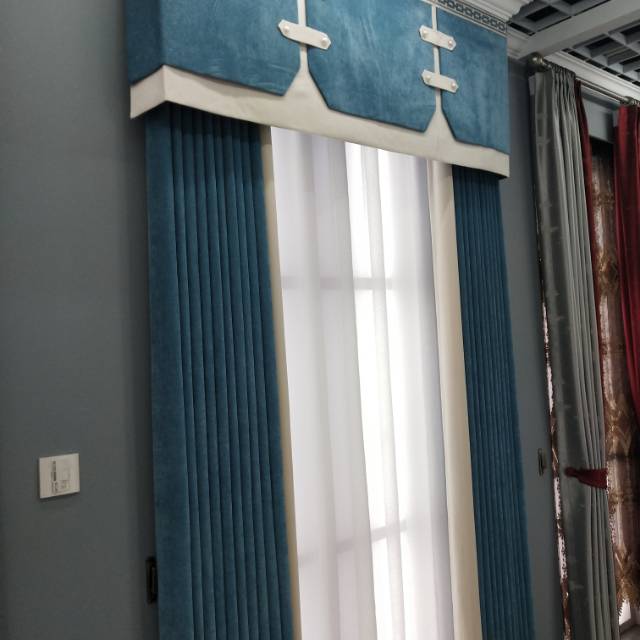 竹纤维素色拼接时尚简约适用客厅卧室宿舍潮流窗帘