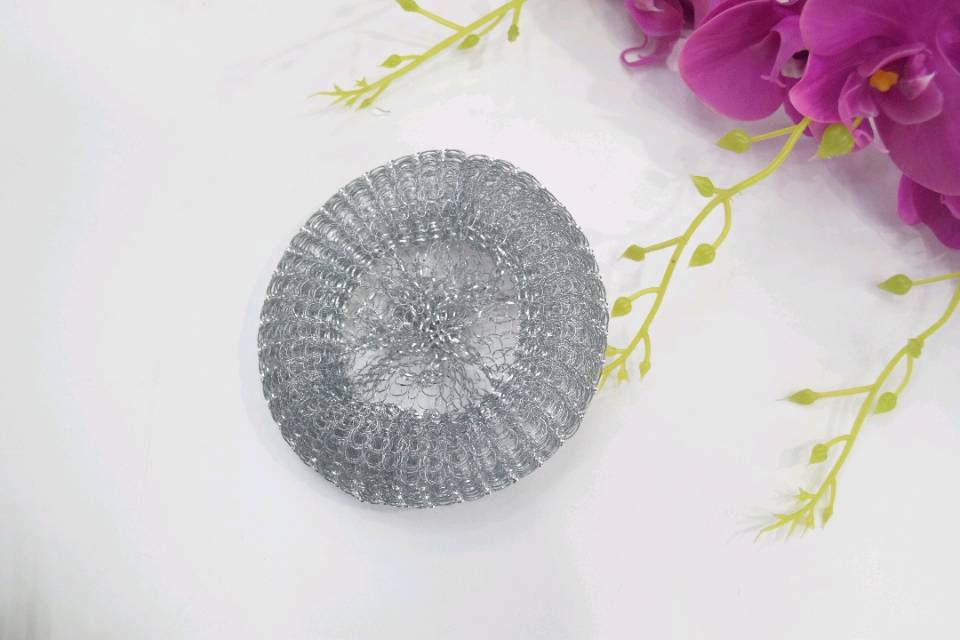 厂家直销镀锌钢丝清洁球清洁网球厨房擦锅刷碗钢丝球产品图