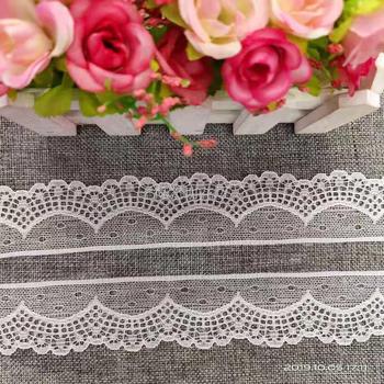 New Lace Lace Accessories Mesh Skirt Swing White Lace With Skirt Clothing Edge Material Clothing Stitching Decorative Fabric Wholesale Specification drawing