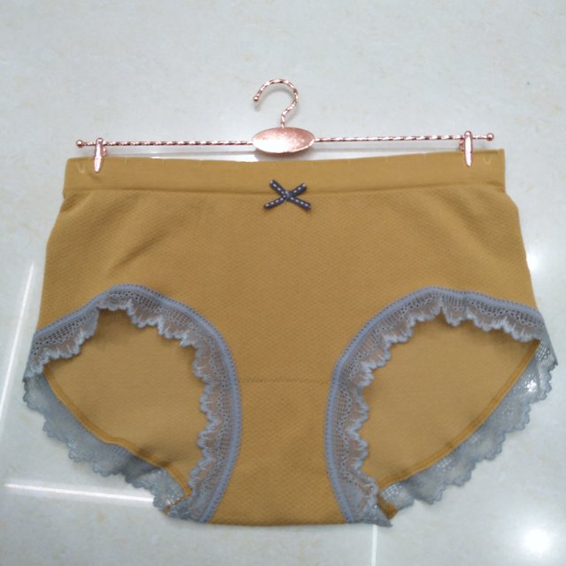 纯棉中高腰蕾丝塑身形性感提臀收腹三角裤头女士内裤夏