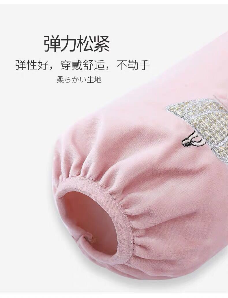 Short, cute, winter loose, stain-resistant and protective sleeves for women, pure cotton sleeves for adult work, long sleeves for students details Picture